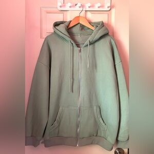 Green Zip-Up Hoodie NWOT